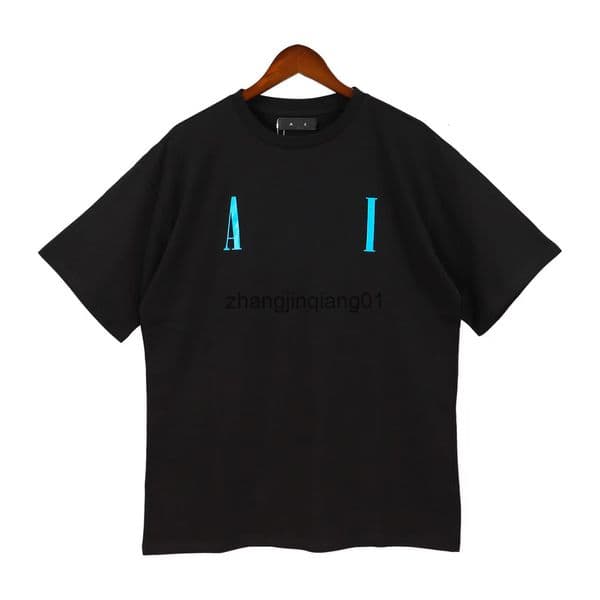 Designer amirijenas Shirt Fashion Brands Tshirt Mens Womens Summer Luxe Sport Football Short Cotton Dark Cyan T Shirt Tee Sweatshirt