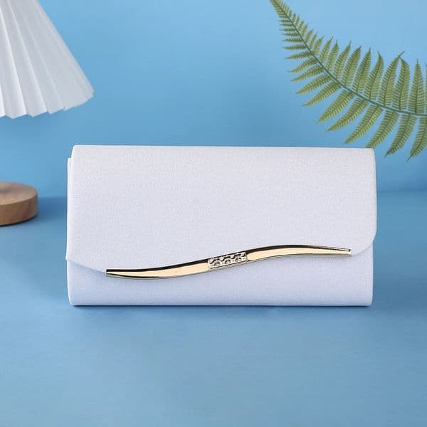 Fashionable Japanese and Korean style ladies metal-edged elegant evening bag with glitter material high-end single-shoulder cr 260403BJ