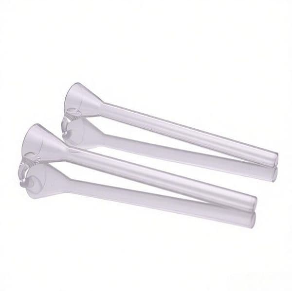 Wholesale Thick heady Clear Glass Stem Slider Funnel Style With Handle Manufacture downstem tobacco pipe for glass water bong