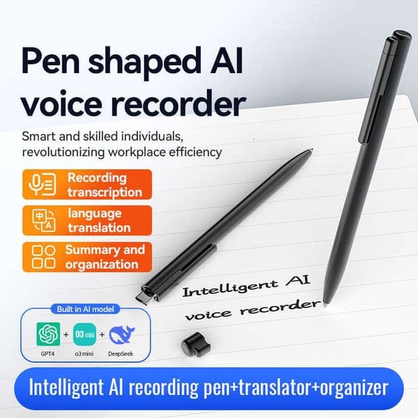 New model Q97A AI voice recorder ChatGPT intelligent transcription and translation pen APP-controlled recording