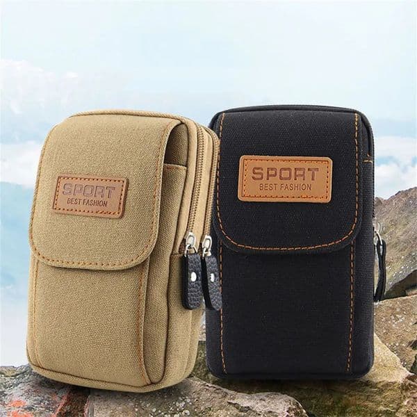 Phone Accessories Belt Waist Bag Canvas Outdoor Pack Cellphone Pouch Wallet Case Mobile 260403