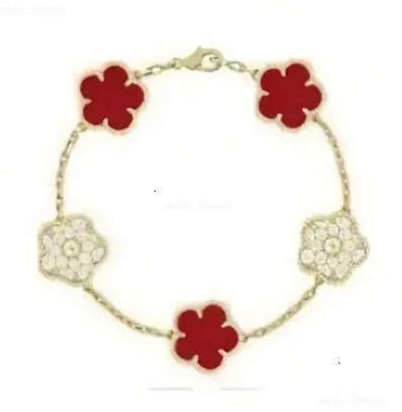 Vanclerye Necklace Gold Clover Designer For Women Braclet Chainarpeliy Fine Mother Of Pearl Lady Stone Bracelet Cleeflies Necklaces Black White Jewelry 4B0