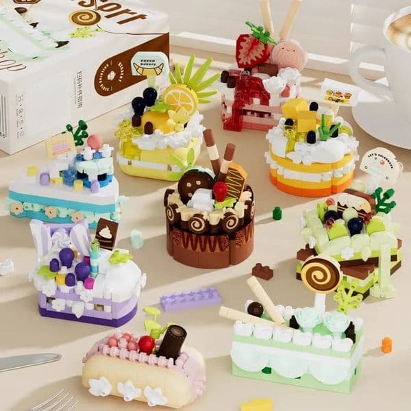 Cake Decoration Bricks Construction Set Micro Building Blocks Children Toy Adult Building Block Mini Toy for Girls Birthday Gift 260401