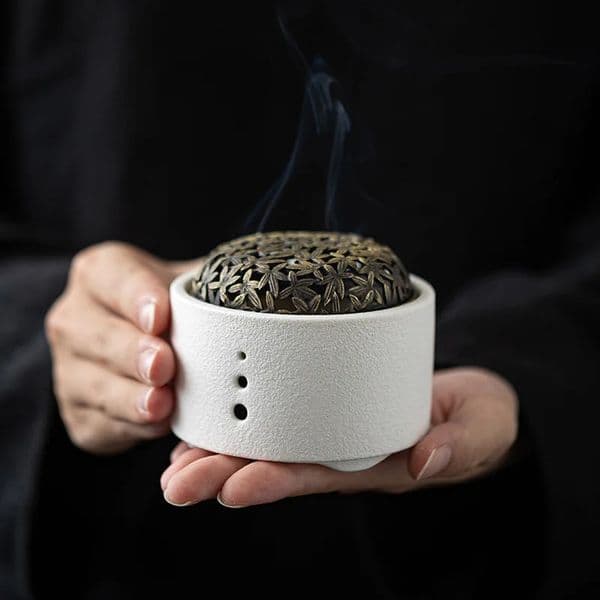 Ceramic Incense Stove Zen Retro Mosquito Home Decoration Ashtray Desktop Mesh Cover Plate 260331