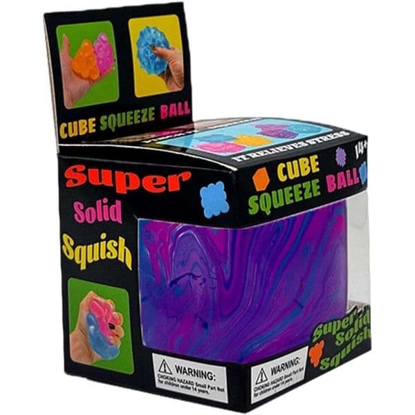 Squishy Adults,Squishy Slow Rising Fidget Cube Sensory for Anxiety Stress Relief High Density Ice Squeeze Ball Cubes Purple