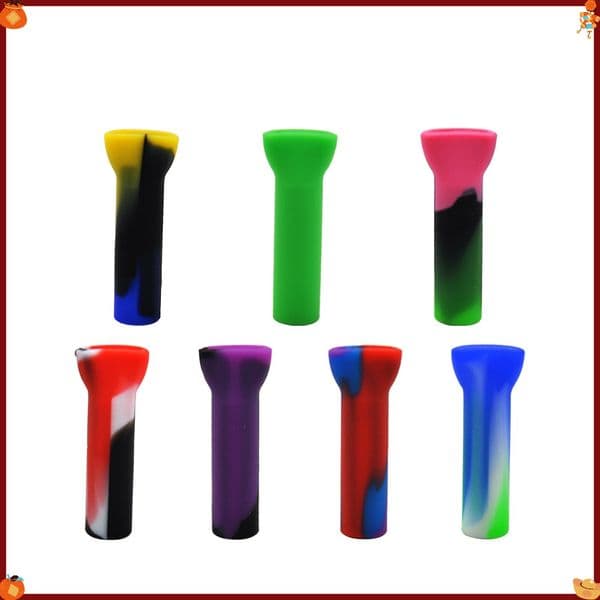 Wholesale Colorful Silicone Filter Tips Flat Mouth Tip Eco-friendly Reusable Mouthpiece Rolling for Cigarette Holder Smoking Pipe Dry Herb Tobacco Papers