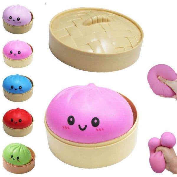 Squishies Simulated Bun Squeezing Stress Relief Toy, Dumpling Twisting Toy