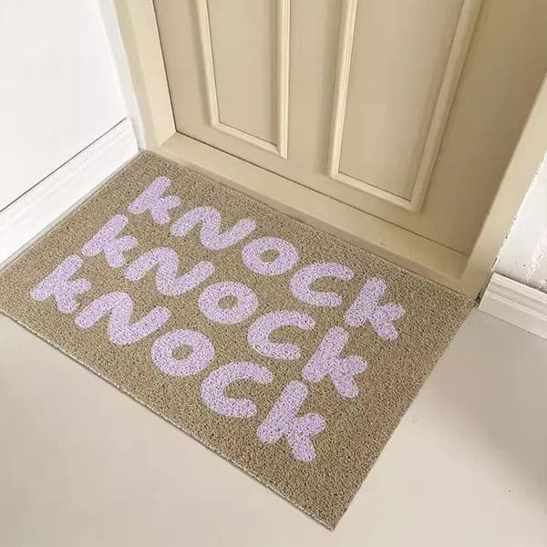 PVC Letters Doormat Cuttable Welcome Entrance Rug Hallway Mat Carpet Area Anti Dust Floor Tidy Clean Pad Aesthetic Home Decor 260325BJ