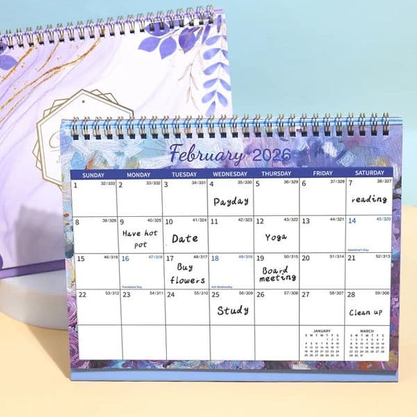 2026 Desk Calendar Office Table Decor Daily Plan Self Discipline Check In Creative Stylish Practical Functional Elegant Unique 260403