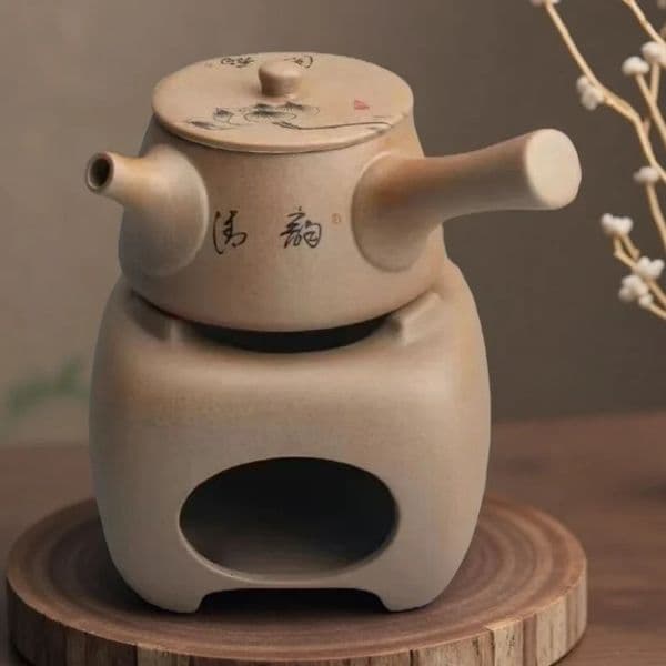 Coarse Pottery Separation Large Capacity Teapot Warmer Set Desktop Heated Candle Wax Holder Household Tearoom Incense 260331