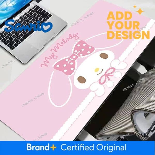 Designer Mouse Pad My Melody E-Sports Players Pc Speed For E-Sports Players XXL Laptop Computer Keyboard Pad Non Slip Desk Mat Mousepad