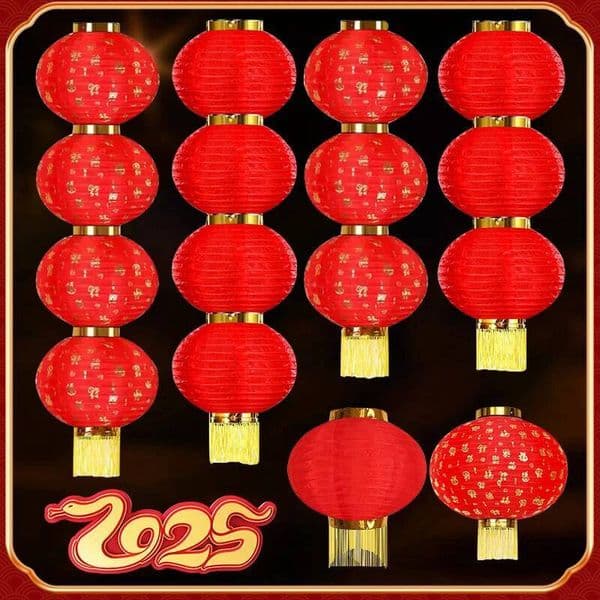 Spring Outdoor Hanging Paper Palace Lanterns Chinese New Year Lantern Ornaments Festival Atmosphere Decorations