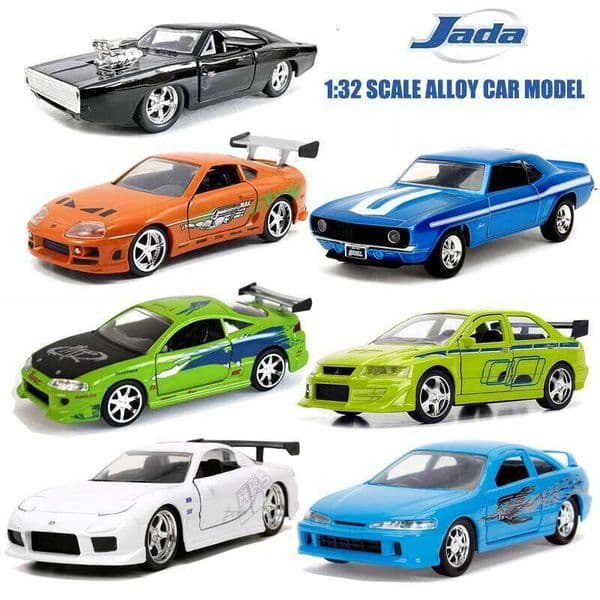 Jada 1:32 Fast&Furious Alloy Car,Mitsubishi Lancer TOYATO Super Nissan Skyline GTR Jetta RX-7 Collection Gift Toys for Kids 26W0406