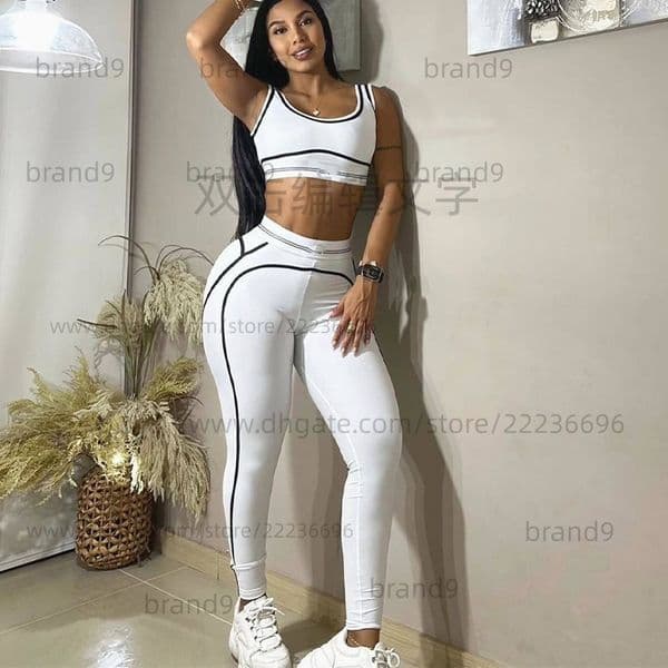 designer clothes Yoga Set Summer New Product Casual Short Sports Tank Top Luxury Women Vest And Shorts Drawstring Shorts Fitness crop tops for women