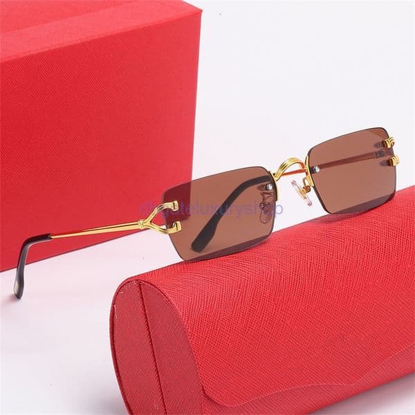 designer sunglasses lunette cartiiers sunglasses Fashion Sunglasses for Men Square Frameless Sunglasses Trendy Street Glasses Personality Claw-shaped Legs