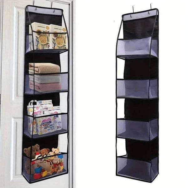 1pc 4Layer Over The Door Organizer Cosmetics Wall Hanging Storage Organizerfor Nursery Bathroom Closet Bedroom Dorm 26Y0406