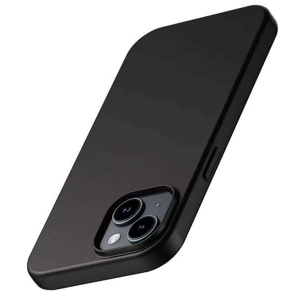 Luxury Matte Silicone Soft Case For iPhone 16 15 14 13 12 Mini 11 Pro XS Max X XR SE 2 3 7 8 Plus Solid Black Back Cover 26L0406