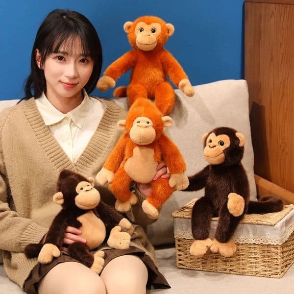kawaii Monkey Plush Soft Comfort stuffed Dolls Decor Pillow Cartoon Animals golden monkey kids Birthday Christmas Gifts 260401