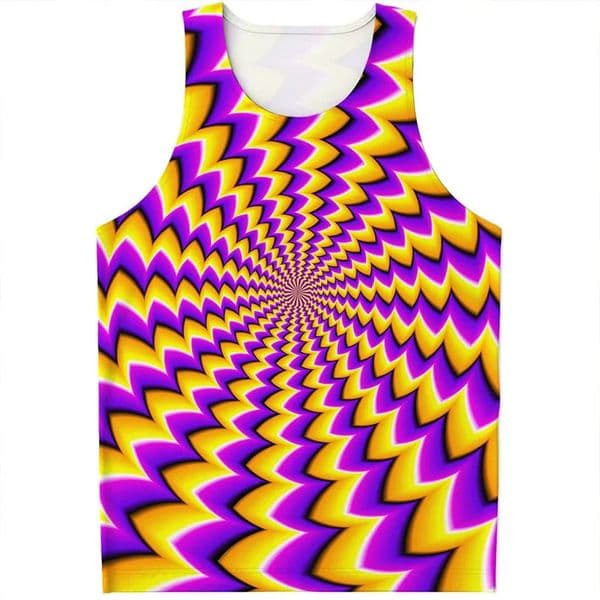 Fashion Twinkle Psychedelic 3d Printed Tank Top For Men Optical Illusion Pattern Tee Shirts Summer Street Sleeveless Vest 260325