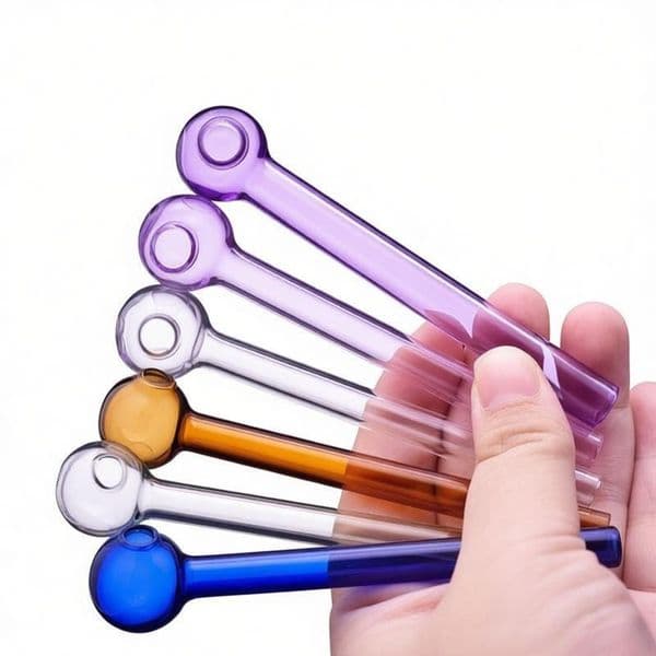 Newest USA Popular 4inch mini colorful Smoking straw tube nails Pipes Colorful cheap Glass Oil Burner Pipe for smoking