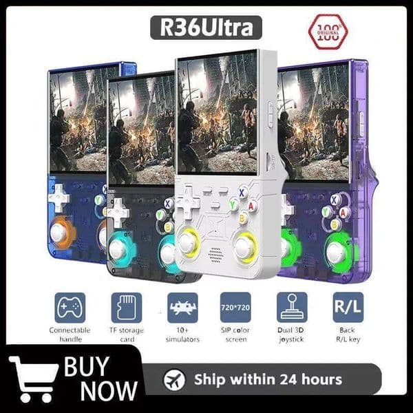 R36 Ultra Console Portable Retro 4 IPS Screen Handheld Game Players Emulator Pocket Video Player 64G/128G 20000+ Games 26Y0406