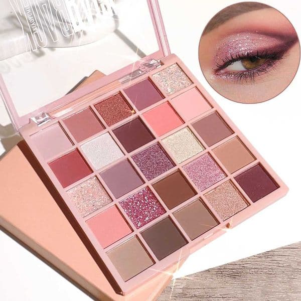 25 Colors Eyeshadow Palette High Gloss Cement Grey Rose Brown Color Tone Matte Glitter Daily Makeup Dry Rose Eyeshadow For Music Z260406