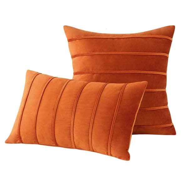 Fall Solid Striped Velvet Pillowcase Couch Chair Cushion Cover Throw Pillow for Seasonal Autumn 30x50cm 45x45cm Christmas GiftT260403