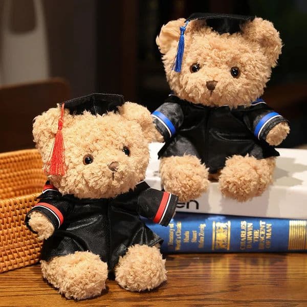 Doctors Clothing Teddy Bear Doll Plush Toy Small Sitting Bear Doll Boys Girls Students Graduation Gift 260401