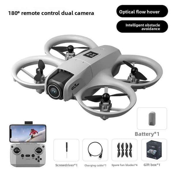 New Mini HD Aerial Photography Gt3 Drone Full Coverage Anti-Collision Optical Flow Obstacle Avoidance Quadcopter Remote Control Airplane Kuhangxin