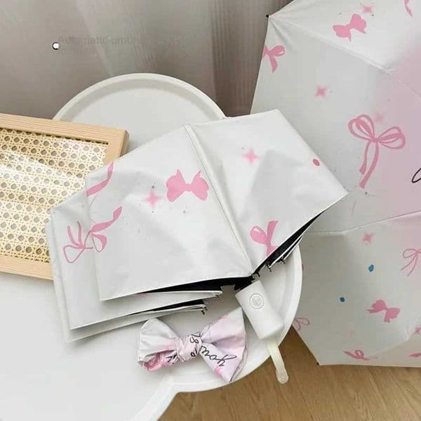 Gradient Love Wind Automatic Umbrella Rain or Shine Sun Shade Sun Protection UV Vinyl Sun Folding H260406