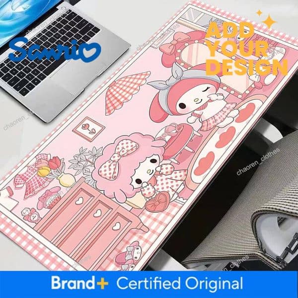 Designer Mouse Pad My Melody Anime Pink Gamers Decoracion Gamer Desk Mat Mousepad XXL Gaming Accessories Varmilo Rug Keyboard Carpet