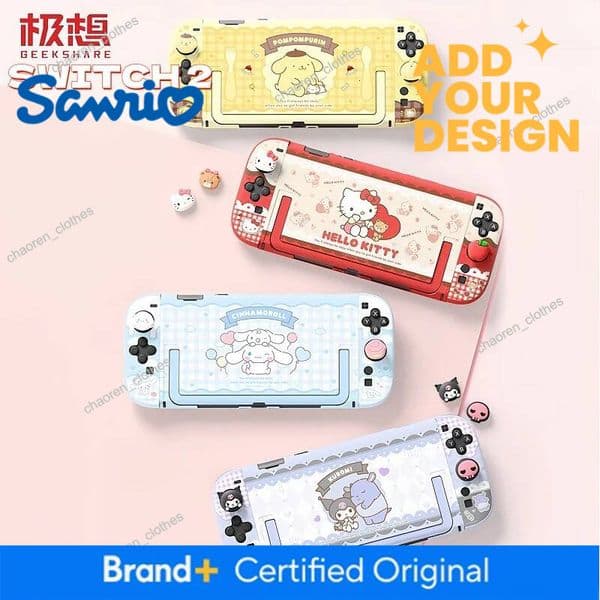 Designer Original Wanted Switch 2 Protective Case Plug In Base Ns2 Protective Case Hello Kitty Kuromi Cinnamoroll Anime Game Peripherals