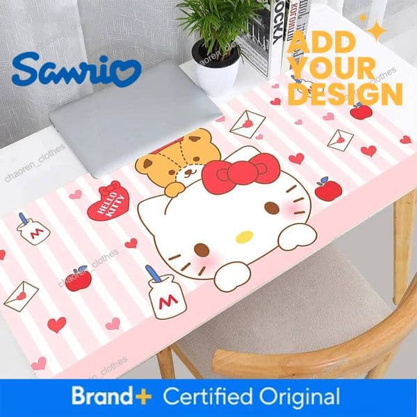 Designer Extra Gaming Mouse Pad Computer Hello Kitty E-Sports Players Gamer Laptop Keyboard Carpet Mouse Mat Non-Slip Rubber Table Rug