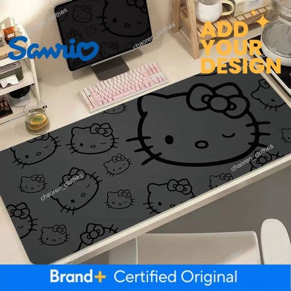 Designer Creative Leather Hello Kitty Printed Mouse Pad Girls Student Extra Large Non-Slip Pad Computer Key Pad Cartoon Desk Writing Pad