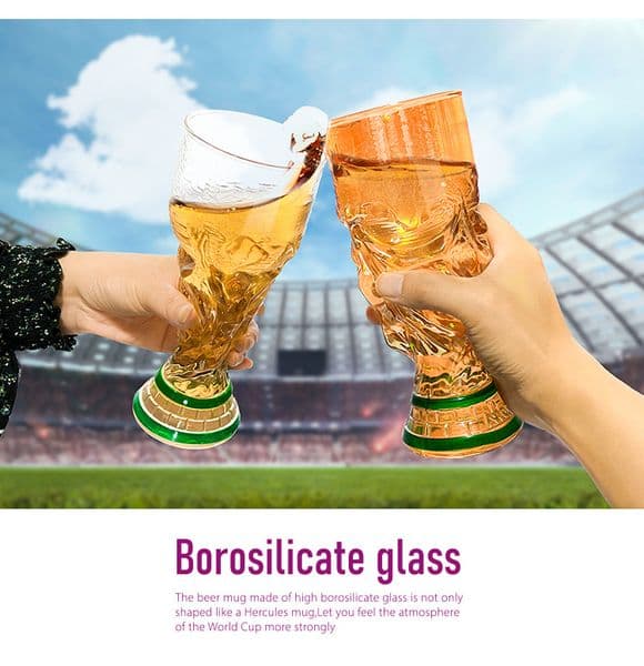 2026 New World Beer Glass Trophy Shaped Drinking Cup Viewing Parties Premium Football Merchandise Novelty Gifts For Soccer Fans Free Shippin