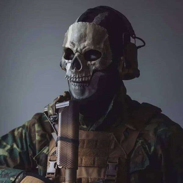NEW Ghost 2024 COD Cosplay Airsoft Tactical Skull Full Mask 26Y0406