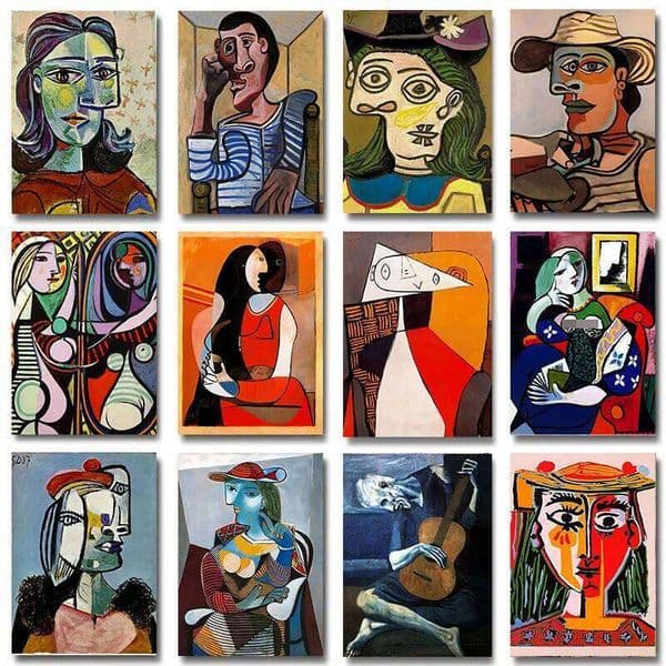 Pablo Picasso Famous Artwork Collection Poster Canvas Painting Abstract Vintage Wall Art For Gallery Living Room Home Decor 26L0406