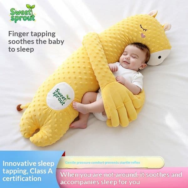 Baby Soothing Hand Pillow Pat Sleep Calming Toy Newborn Anti Startle Hug Sleep Pillow for Infants