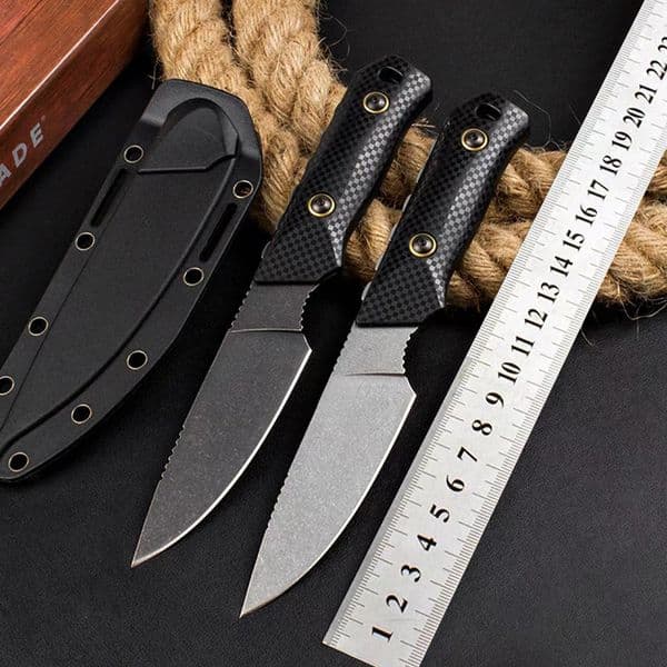 BM Raghorn 15600 Sheathed Straight Knife D2 Blade High-Strength Stainless Steel Sharp Camping Portable Pocket Knife Men's Gifts