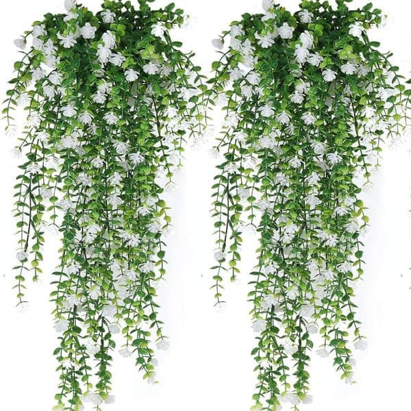 Elegant Wall-Hanging Rattan Artificial Flower Decor
