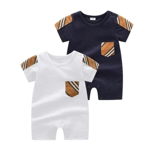 Baby Romper Onesie Boys Girls Rompers 100% Cotton Plaid Jumpsuit Infant Clothing Newborn Costume Baby Clothes 0-2yrs 001