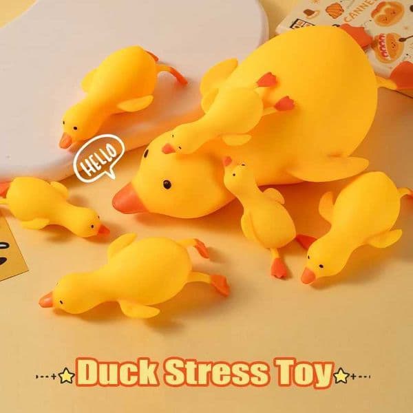 Duck Stress Toys Squeeze Vent Squishy Anti-stress Abreact Stress Ball Decompression Fidget Sensory Toys Christmas Party Gift H260407