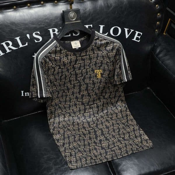 Summer New Round-Neck Short-Sleeve T-Shirt For Men, Printed, Trendy, Fashionable, Casual, Versatile, And Unique