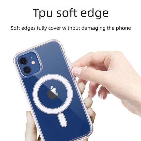 Suitable for iPhone 17 Apple 16 Wireless Charging Transparent Magnetic MagSafe 15 Phone Case
