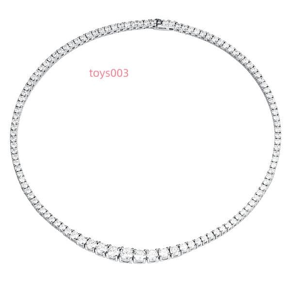Factory 1CT Moissanite Gradual Size Designer Jewelry Minimalist Fine 925 Silver Full Moissanite Chokers Necklaces for Women