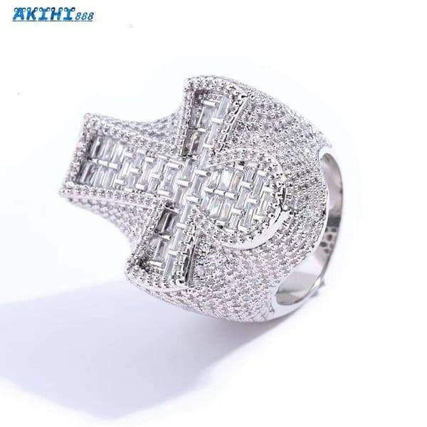 XILIANGFEIZI Luxury Copper MoissaniteVVS Cross Ring European and American Hip-hop Mens Wristbands Factory Wholesale