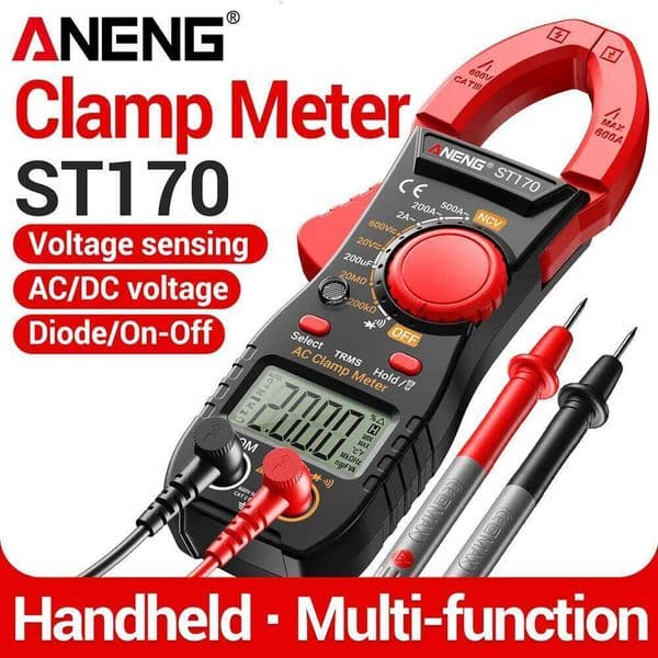 500A Clamp Meter Multimeter 600V AC/DC Voltage ANENG ST170 Professional High Precision Digital Display Electrician Tester Tools