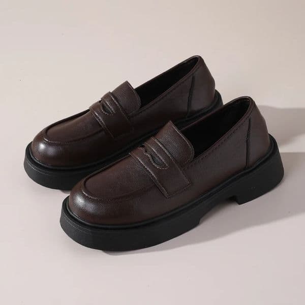 2025 Autumn Winter Womens Shoes Retro British Style ThickSoled Comfortable Casual Office 260325BANJIA