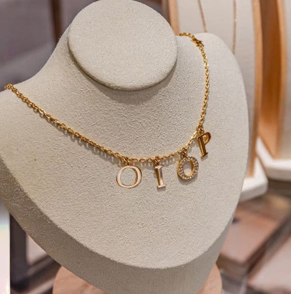 Letter diamond pendant necklace designer for women simple shiny elegant luxury jewelry plated gold necklaces fashion classical retro ho013