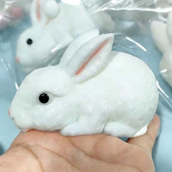 Squishy Cute Bunny Squeeze Toy Soft Kawaii Little White Rabbit Fidget Toy Anti Stress Release Hand Relax Gift Toy H260407